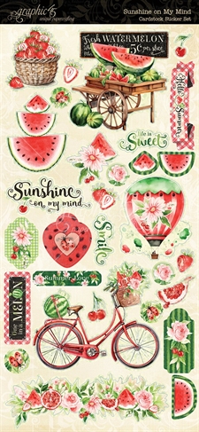 Graphic 45 Stickers Sheet - Sunshine On My Mind