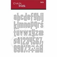 Dan Dies - Stort T-Shirt Alfabet / Små Bogstaver og tal