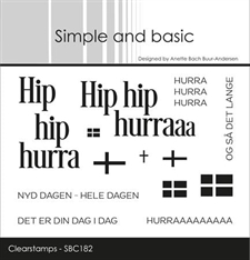 Simple and Basic Clear Stamp - Hip hip hurra