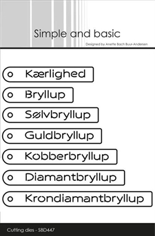 Simple and Basic Die - Danish Tag Texts / Kærlighed
