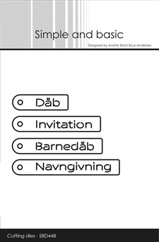 Simple and Basic Die - Danish Tag Texts / Dåb