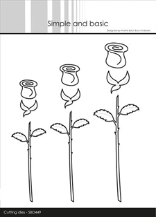 Simple and Basic Die - Set of 3 Roses